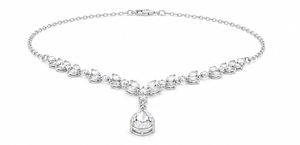 Juego de Joyería Nupcial con Circonitas en Forma de Gota de Agua, Collar y Aretes con Corte Marquesa, Chapado en Oro, para Mujer - Product Image 4