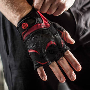 Gants de sport en cuir demi-doigts professionnels pour la musculation, respirants et antidérapants, protection pour l'entraînement - Product Image 4