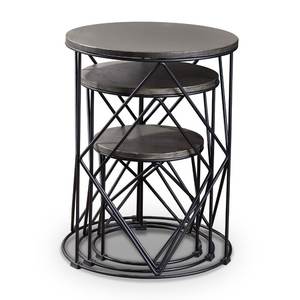 Juego de Mesas Nido de Metal Estilo Industrial Chic con Estructura Resistente con Recubrimiento en Polvo para Interiores de Sala de Estar y Oficina - Product Image 4