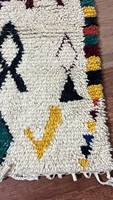 Handmade Wool Moroccan Rug Solid Color Berber Shaggy Tribal Area Carpet Hand Knotted Modern Non-Slip Washable Extra Thick Medium
