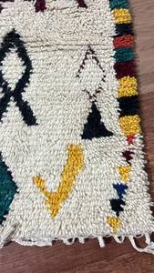 Tapis marocain en laine fait main, couleur unie, style berbère, shaggy, tribal, noué à la main, moderne, antidérapant, lavable, extra épais, moyen - Product Image 2