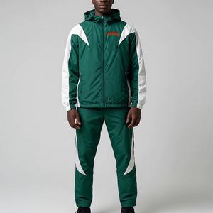 Ensemble veste coupe-vent et pantalon pour homme avec logo personnalisé, en nylon, boutons-pression détachables, taille OEM XS, ensemble de survêtement vierge - Product Image 1