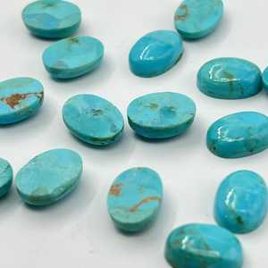 Pierre précieuse turquoise bleue de Mohave, forme ovale, non montée, pour la création de bijoux - Product Image 5