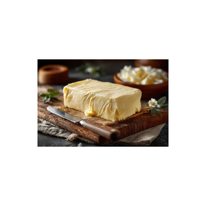 Beurre en vrac doux et crémeux, salé et non salé, margarine clarifiée, texture ferme, boîtes incluses - Product Image 1