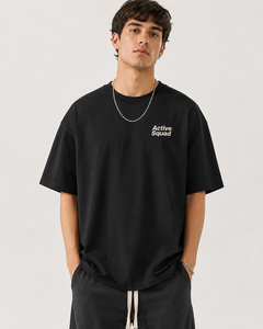 Camiseta de Manga Corta para Hombre, Estilo Casual, Cuello Alto, Cómoda, Transpirable, de Poliéster/Algodón, de Alta Calidad, Marca Active Squad - Product Image 2