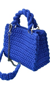 Crochet Bags Single Color Multicolor Bags Elegant Look Cotton <b>T</b>-<b>Shirt</b> <b>Yarn</b> Handmade Crochet Bags Customized Size - Product Image 2