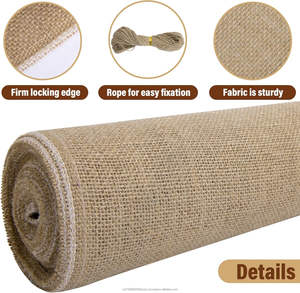 Rouleaux de jute naturel pour enrouler les arbres, 15,7 po x 19,7 pi - Tissu de jute pour protéger le tronc des arbres - Bande de protection pour plantes en jute avec cordes - Product Image 4