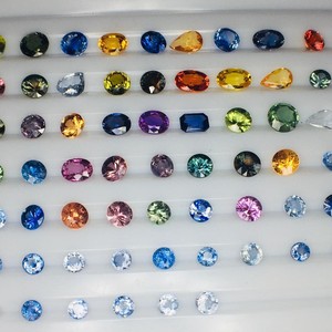 Safires Naturales Multicolor, Corte Mixto, Calidad AAA, Brillo Superior, Certificación IGI, Suministros para Joyería, 5-10mm, 50 Unidades - Product Image 1