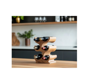 Wood Wine Bottle Standing Storage Rack Factory Price Natural Solid Wood Wine Bottle Holder - Product Image 1