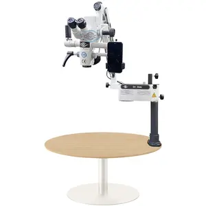 Microscópio operacional dental tipo de montagem da mesa, 3 passos com cabeça de inclinação com fixação móvel