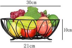 Cesta de fruta de Metal de alambre de hierro hecha a mano, diseño de acabado antiguo único, decoración de mesa superior, almacenamiento recién llegado, colorido sostenible - Product Image 2