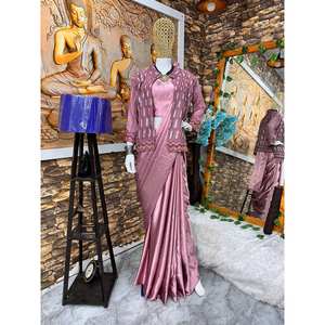 Vestidos de Noche de Diseñador Listos para Usar, Sari de Fiesta con Elegante Koti - Product Image 1