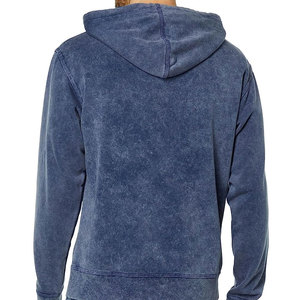 Sweat à capuche décontracté en coton lavé pour homme, couleur unie, coupe classique, en molleton bouclette avec poches, idéal pour l'automne - Product Image 2