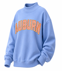 Sweat-shirt décontracté à col montant pour femme, personnalisé, coupe oversize, manches longues, en molleton de coton, vente en gros - Product Image 3