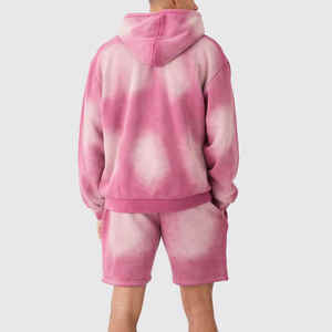 Ensembles T-shirts et shorts pour hommes respirants effet délavé, faible MOQ, vente en gros, personnalisables, pour l'été, grandes tailles, couleur unie - Product Image 4