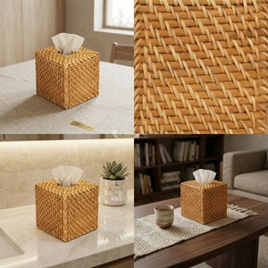 กล่องใส่กระดาษทิชชูหวายพร้อมโลโก้สั่งทำ สำหรับตกแต่งโต๊ะ อุปกรณ์ครัว และของตกแต่งบ้าน ขายส่งจากเวียดนาม - Product Image 3