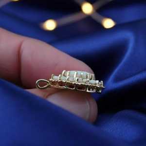 <b>Opal</b> Emerald Cut Gemstone Vintage Luxury Pendant 925 Sterling Silver 14K Gold Plated Bridal Wedding Jewelry Elegant Handmade - Product Image 2