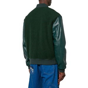 Veste universitaire en laine pour homme du fabricant, élégante, avec manches en cuir, logo personnalisé, veste d'hiver - Product Image 2