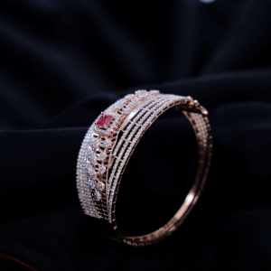 Pulsera de Diamantes Naturales Ovalados de 4.91CT GH SI, Oro Rosa de 14K con Baño de Rodio, Certificado IGI, Moderna, para Compromiso/Boda - Product Image 1