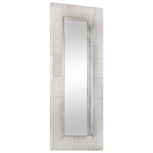 Miroir mural minimaliste Aviator 43,3 x 19,7 pouces, finition métal argenté - Product Image 1