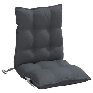 Ensemble de 6 coussins de chaise anthracite à dossier bas pour le soutien lombaire et le confort de la siège - Product Image 5