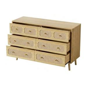 Cómoda de Ratán para Niños con 6 Cajones, Muebles Infantiles, Cómoda Grande Tejida para Habitación Infantil, Precio de Fábrica, Barata, Alta Calidad, Venta al por Mayor - Product Image 2