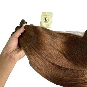 Extensiones de cabello humano Remy virgen, pelo liso con queratina y doble hueso, calidad superior, n. ° 4, venta al por mayor - Product Image 1