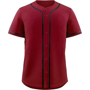 Camisetas de Béisbol Transpirables para Equipos, Poliéster Premium con Propiedades de Absorción de Humedad, Cierre de Botones en la Parte Delantera, Paneles Ventilados en la Parte Trasera - Product Image 1