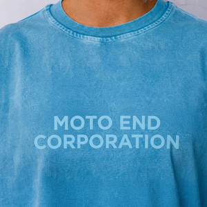 Camiseta Extra Grande Moto End Corporation para Hombre, Manga Corta, Cuello Redondo, Estampado de Letras Azules, Estilo Casual, Tela Jersey - Product Image 6
