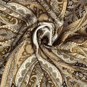 Écharpe en soie satinée pour femme, printemps été automne, impression personnalisée, style vintage, motif géométrique, respirante, confortable, foulards, bandanas - Product Image 2