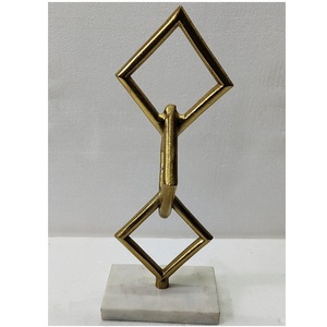 Modern Black Color Arch Sculpture Abstract Metal Accent Decor for Coffee Table Aluminium Hotel and House Decor <b>Object</b> - Product Image 3