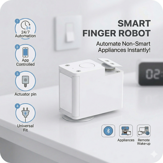 DIY Retrofit Smart Fingerbot: No Wiring Required  Switch Bot, Universal App Control Button Pusher for Wall Switches