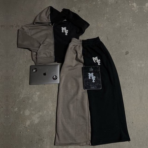 Sudadera con capucha unisex de algodón personalizada, de peso pesado, para invierno, con estampado desgastado por el sol, lavado ácido, efecto desgastado, con cordón y corte acampanado, estilo casual, tipo chándal. - Product Image 6