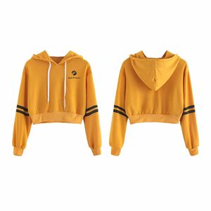 ผู้ผลิตเสื้อผ้าสั่งทำพิเศษ เสื้อฮู้ดดี้ผ้าฝ้ายเนื้อหนาสีพื้นคุณภาพสูง ทรงครอปสำหรับผู้หญิง เสื้อฮู้ดดี้ครอปท็อป - Product Image 2