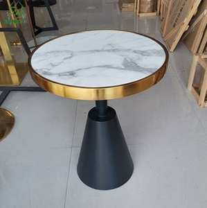 Modern Handmade Design Round Side Tables <b>Gold</b> Plated Metal <b>Sofa</b> End Table for Living Room, Drawing Room, Office Discount Sale - Product Image 1
