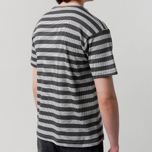 T-shirt décontracté en coton à manches courtes pour hommes, col rond personnalisé, streetwear, tee-shirt basique, marque privée USA, fabricant OEM ODM - Product Image 4