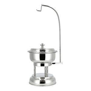 Magnifique réchaud à buffet en argent avec un support suspendu élancé et un bol poli pour un service de buffet élégant lors de mariages - Product Image 2