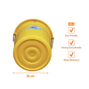 Contenedor Hermético para Arroz y Granos de 45 Litros, Ecológico, Resistente, con Tapa con Cierre y Asas, para Cocina, Despensa - Product Image 6