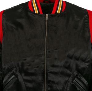 Venta al por mayor 100% poliéster satén Varsity bombardero chaqueta de béisbol personalizado estilo de calle con servicio OEM - Product Image 5