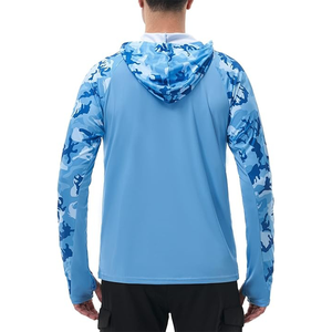 Haut de pêche d'été 2026 imprimé à manches longues avec passants pour pouces, respirant, en polyester, protection UV UPF 50, pour homme (OEM/ODM) - Product Image 2