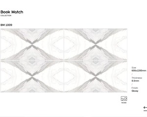 Carreaux artistiques 600x1200mm effet Bookmatch antidérapants pour murs et sols de caractère, pour maisons, bureaux d'entreprise, salles à manger, hôtels, centres commerciaux - Product Image 4