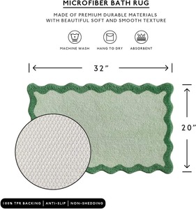 Tapis de bain en tissu éponge 100% coton pour hôtel avec bordure grecque - Product Image 4