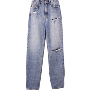 Vente en gros de pantalons jeans déchirés en denim pour hommes, coupe étroite, mode tendance OEM, commande en gros directe d'usine, bas quantité minimale de commande - Product Image 5