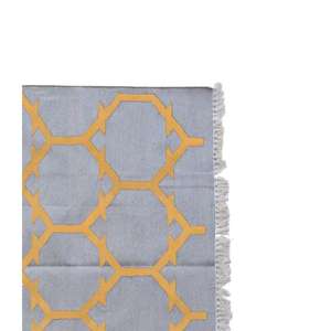 Elegante alfombra Dhurrie de algodón para la vida diaria Práctica textura plana Alfombras y juegos cómodos - Product Image 4