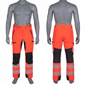 300 GSM Poly Cotton Hi Vis <b>Work</b> <b>Pant</b> Men Reflective Panels Custom Embroidery Logo Workwear Trousers <b>Cargo</b> <b>Work</b> <b>Pant</b> - Product Image 1