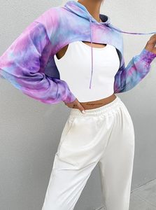 Sudadera de punto con efecto tie-dye, manga larga, informal, para verano, para adultos. - Product Image 4