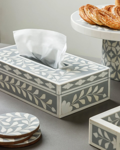 Boîte à mouchoirs en bois personnalisable en gros avec incrustation de os pour la cuisine, la maison ou la voiture par Perfect Enterprises - Product Image 1