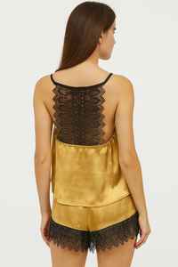 Conjunto de Pijama Sexy y Elegante para Mujer, Transpirable, de Poliéster Suave, Top Corto, para la Primera Noche, Diseño de Panal de Abeja - Product Image 2