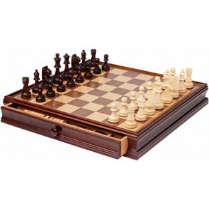Luxury Wooden <b>Chess</b> <b>Set</b> with Storage Drawer Solid Wood Handmade Professional Chessboard Games <b>Large</b> Classic Staunton <b>Chess</b> <b>Set</b> - Product Image 1