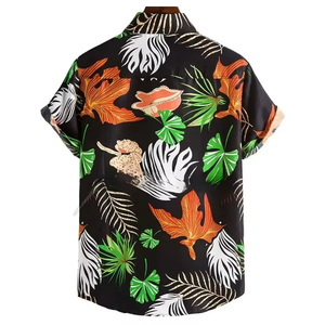 Chemises Hawaïennes Respirantes Anti-Plis Écologiques pour Hommes – Vente en Gros, Imprimées Tropicales, Manches Courtes, Boutonnées, Décontractées, Tenue de Plage - Product Image 3